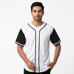 เสื้อเบสบอลระบายอากาศได้ดีไซด์พิเศษมีโลโก้ชื่อและป้ายสั่งทำ - Product Image 1