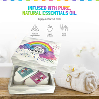 Balles de bain arc-en-ciel, 2 pièces, pour Relaxation enfants, aromathérapie, bulles de douche, avec huiles essentielles