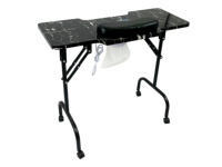 Table à ongles professionnelle avec dépoussiéreur pour station de manucure de salon de luxe