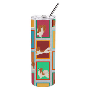 Bicchieri sottili in acciaio inossidabile Papillon rossi e bianchi - Product Image 5