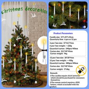 شموع عمودية بدون لهب OTHC XY-001 بلون العاج، مع وميض، تعمل بالريموت والبطارية، إضاءة <span class=keywords><strong>LED</strong></span> قابلة للتعتيم، 2700 كلفن أبيض دافئ، ضوء ثلاثي الأبعاد - Product Image 6