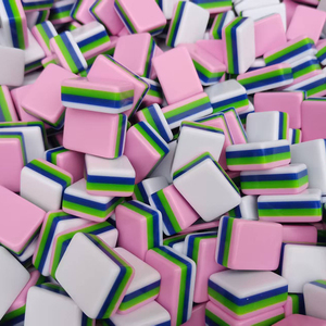 Engraved Modern American <b>Mahjong</b> Tiles 160PCS Luxury Pink 4 Player <b>Set</b> Mat 32mm Acrylic US Warehouse Sufficient Stock - Product Image 2