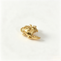 Pendentif Perle Poisson en Laiton Plaqué Or, Breloque Animale Marine, Bijou Élégant pour Bracelet et Collier, Ornement Quotidien pour Femmes