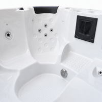 Bain à remous compact Sunrans autoportant avec 20 jets et chauffage de 1,5 kW pour baignoire et spa extérieur
