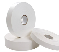 Rouleau d'étiquettes d'entretien en taffetas de nylon personnalisé de tissu de transfert imprimé de logo de haute qualité en gros