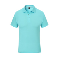 Hoogwaardig gekleurd zakelijk casual marineblauw overhemd unisex zomer ademend korte mouw revers korte mouw ODM op maat gemaakte polo