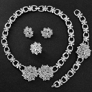 Juego de Joyería India para Mujer, Collar, Aretes, Anillo, Pulsera, Geométrico, Regalo de Compromiso, Juego de Joyería de 4 Piezas - Product Image 6