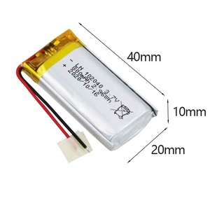 Baterai Lithium Rechargeable 102040 Lipo 3.7v 750mah 2.77wh dengan Konektor untuk Penerangan / Baterai LED Un38.3 - Product Image 4