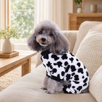 Pyjama intégral chaud en polaire pour chien, anti-salissures, quatre pattes, pour petits chiens, vêtements d'intérieur, du S au XL, vente en gros OEM ODM