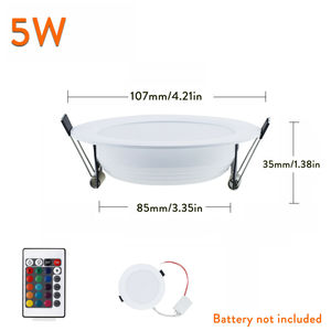 Đèn LED Âm Trần RGB 3W 5W 10W Có Thể Điều Chỉnh Độ Sáng + Remote 85-265V - Product Image 3