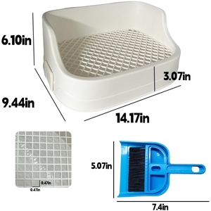 Double couche Lapins Pot Formation Litière Coin Boîte Petits Animaux <span class=keywords><strong>Toilette</strong></span> pour <span class=keywords><strong>Furet</strong></span> Cochon d'Inde Chinchilla - Product Image 4