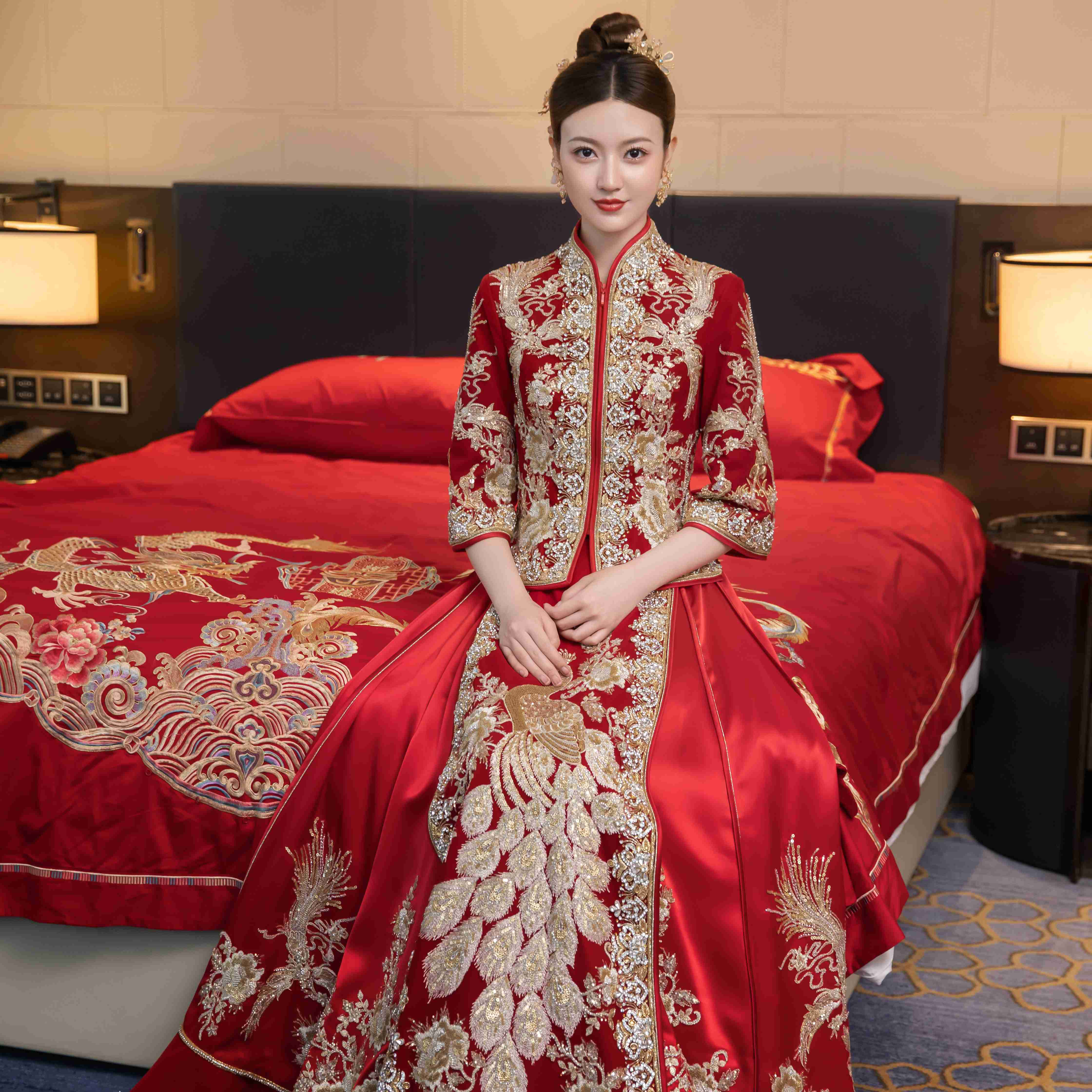 New Feng Guanxia Bride Married Hanfu Women's Style Chinese Style Chinese  Wedding Dress Xiuhe Dress| Alibaba.com