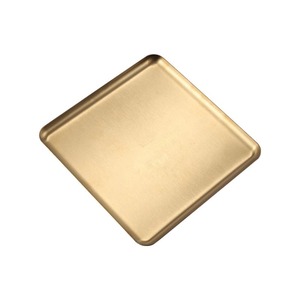 Plateau de service rectangulaire en acier inoxydable 304, doré ou argenté, pour café, hôtel, dessert, usage commercial - Product Image 4