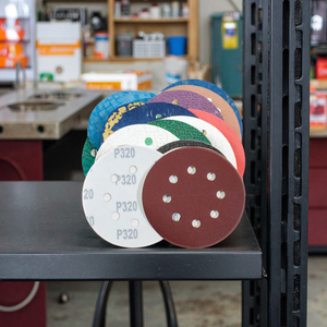 OEM Nhôm Oxit 125Mm 150Mm 5 Inch Vòng Cát Mài Mòn Giấy Móc Vòng Nhựa Liên Kết Đại <span class=keywords><strong>L</strong></span>ý Cho Máy Xay Phim Ủng Hộ Không Có <span class=keywords><strong>L</strong></span>ỗ - Product Image 5