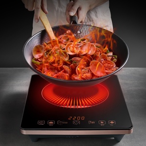 In-Smart Electric - Cocina de Inducción Comercial y Doméstica de 2000 Vatios, Tipo Wok, Horno Cóncavo para Saltear, Acero Inoxidable, Táctil - Product Image 3