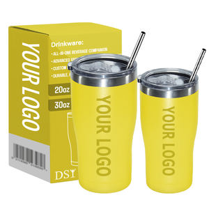 Vaso Térmico de Acero Inoxidable con Aislamiento al Vacío de Doble Pared, con Recubrimiento en Polvo y Logotipo Personalizado, de 20oz/30oz, Botella de Agua Aislada - Product Image 1