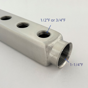 1-1/4 pollici In Acciaio Inox Collettore di <span class=keywords><strong>Acqua</strong></span>, Tubo di Distribuzione collettori per sistemi di riscaldamento e raffreddamento - Product Image 4