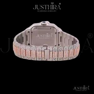 Excellent Quality Luxury Moissanite Diamond Quartz <b>Watch</b> Men Sapphire Glass Stainless Steel Classic <b>Watch</b> Available <b>For</b> Sale - Product Image 3