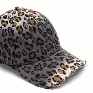 Vintage Leopard Baseball Cap Worn Out Distressed Dad <b>Hat</b> Women Men Sun Sports Cap <b>Hat</b> - Product Image 3