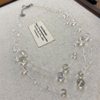 Collier pour femme fait main au design unique, chaîne de suspension inspirée de la rosée avec des perles de cristal transparentes, pendentif tendance