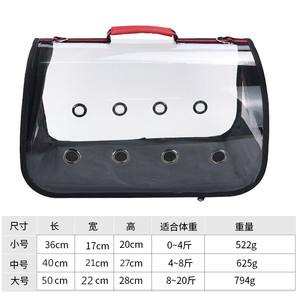 Transportadora Plegable para Mascotas Pauljet, Transparente, Transpirable, Semicircular, Bolsa de Viaje Portátil para Perros y Gatos, Capacidad 6500 - Product Image 5