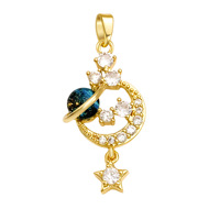 Pendentifs en strass Resoul Moon Charm, bijoux esthétiques, charmes de créateurs de luxe, accessoires de bijoux pour femmes