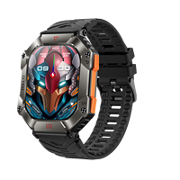 Herren Sport-Smartwatch Quadratisch Schlaftracker GPS BT-Anruf Kompass Barometer IP67 Wasserdicht IPS-Display Großer Bildschirm