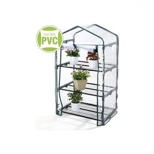 Invernadero Metálico de 3 Estantes con Cubierta de PVC 69X49 H. 125CM - Product Image 1