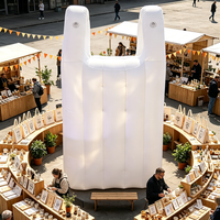 Sac fourre-tout gonflable géant pliable et léger, avec logo graphique entièrement personnalisé, rangement facile pour la promotion de marques de détail et les événements