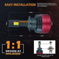 Nouvelle mise à niveau de votre vision SFIDA D2 90W 6000K Ampoule LED H4 Phare avant Garantie de 2 ans Boîte personnalisée Support. Conception sans ventilateur, sans EMI, facile