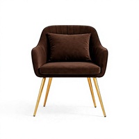 Fauteuil à bascule moderne rembourré avec coussin et pieds en métal pour usage extérieur, école, hôpital, villa