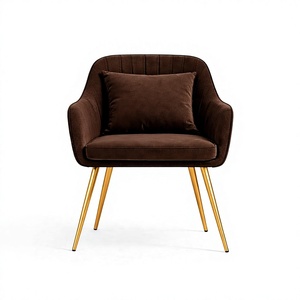 Modern Upholstered Rocking Chair with Cushion and Metal Legs for Outdoor School Hospital Villa Use - Product Image 1