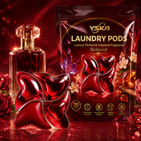 Lessive en dosettes à quatre compartiments, parfumée 3-5 jours, écologique, inspirée des parfums de luxe rouges, idéale pour la soie - Meilleures ventes