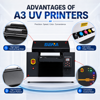 Pequeña impresora UV directa en formato A3 A4 impresora de inyección de tinta plana UV para caja de tarjeta de identificación Phonecase acrílico DIY patrón pegatina máquina