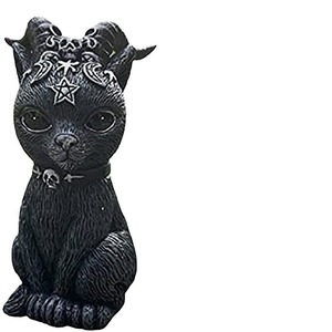 Chapeau de sorcière Halloween Figurine de chat magique Ornement Décoration de bureau unique Statue noire Figurine de chat Décoration d'Halloween occulte - Product Image 6