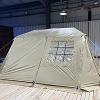 Tenda Ekstra Besar 5 8 Orang Tenda Kabin Keluarga Tahan Air Lapisan Ganda Piknik Berkemah Keluarga Teman-teman Tenda Luar Ruangan