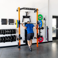 Rack de squat mural multifonctionnel commercial pliable pour la maison et la salle de sport avec barre de traction multi-positions