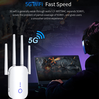 Répéteur WiFi double bande 1200 Mbps 5G Jamer avec antenne 4*3dBi, amplificateur de signal pour la maison