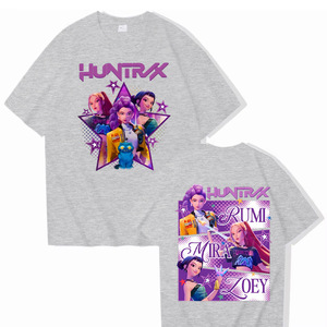 Nueva Camiseta Kpop Demon Hunters Personalizada al por Mayor para Hombre y Niños, Camiseta de Algodón Kpop Demon Hunters - Product Image 3