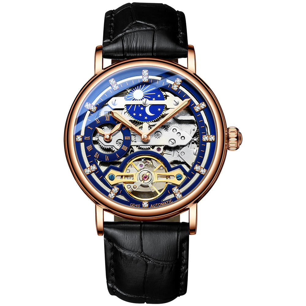 Black skin-rose gold-blue face