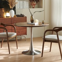 Mid-Century Retro Holz Tragbarer Umweltfreundlicher Langlebiger Runder Tisch für Café & Hotelrezeption