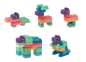 80 Stück Kaubare Weiche TPE-Bausteine im Maßstab 1:8 für Kleinkinder & 5 bis 7 Jahre DIY Pädagogische Kochbare Tiere - Product Image 3