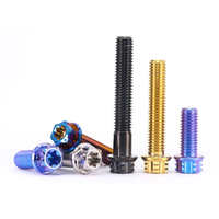 OEM titane Gr2 Gr5 or bleu noir couleur anodisé métrique gros filetage Torx tête hexagonale bride boulon