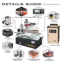 Machine de découpe de fil CNC robuste POOSN CE DK7745FB, course 450x650mm, précision 0.01mm, pour acier