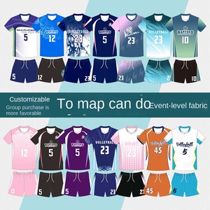 <span class=keywords><strong>Set</strong></span> Uniforme da <span class=keywords><strong>Pallavolo</strong></span> Personalizzabile Uomo/Donna, Maglie Estive a Maniche Corte ad Asciugatura Rapida per Squadre, Numeri, Partite e Allenamento, Abbigliamento Sportivo per Adulti - Product Image 2