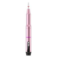 Perceuse à ongles professionnelle portable rechargeable sans balais 18000 tr/min rose, accessoires pour ongles de salon portable