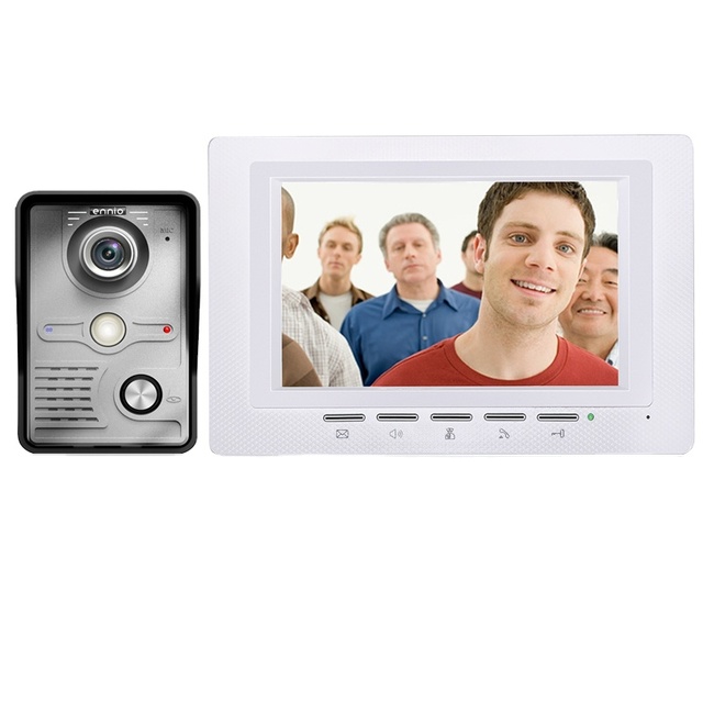 7Inch TFT LCD Video Door Phone Doorbell Intercom with Kit 1-camera 1-monitor Night Vision 25 Kinds of Rings