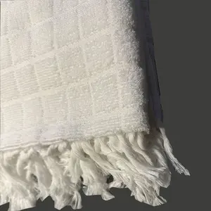 Muslim White Jacquard Adults Towel Ihram Ahram Men's Hajj Microfiber Hajj Towel Umrah Pilgrimage Towels