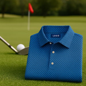 OEM todo impresión sublimación 4 vías estiramiento comodidad 80% nylon 20% spandex personalizado boxy polos ropa de golf para hombres - Product Image 1