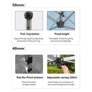 خيمة معارض تجارية قابلة للطي مقاومة للرياح بإطار ألومنيوم، هيكل مظلة وخيام كبيرة للفعاليات الخارجية والعروض المتنقلة - Product Image 5